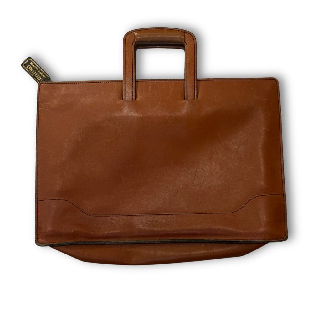 Vintage Execuwoman Genuine Leather Briefcase 16x11x2